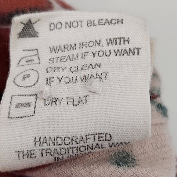 Kardo Red Rust Floral Button-Up Shirt M Cotton Cottagecore Western - Picture 7 of 11